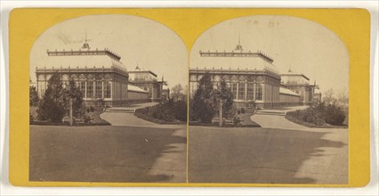 Conservatory, Agricultural Dept; American; about 1870; Albumen silver print