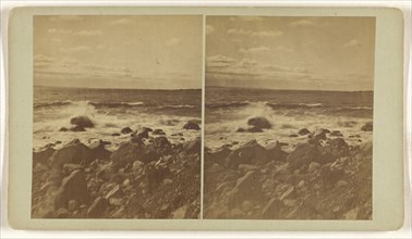 Rocks & surf, West Virigina; American; about 1870; Albumen silver print