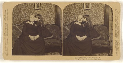 I'll Take Care of You, Grandma.; Underwood & Underwood, American, 1881 - 1940s, 1888; Albumen silver print