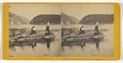 Looking up the Hudson River, from West Point; John P. Soule, American, 1827 - 1904, about 1870; Albumen silver print
