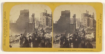 Looking Up Milk Street, from below New Post Office. Ruins of Great Fire in Boston, Nov. 9th and 10th, 1872; John P. Soule