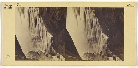 Behind the Horseshoe Fall; American; 1863; Albumen silver print