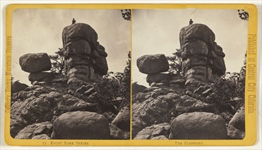 Estes' Park Series. The Elephant; Joseph Collier, American, born Scotland, 1836 - 1910, about 1870; Albumen silver print