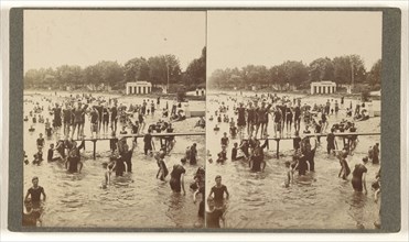 Colonial Beach Va. A bunch of bathers; Hanson E. Weaver, American, active 1860s - 1870s, about 1900; Gelatin silver print