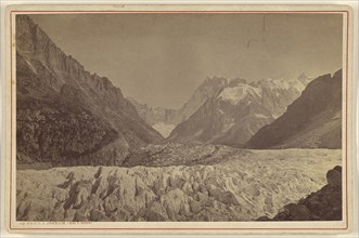 Vallee de Chamounix. Mer ge glace et le Tacul; Adolphe Braun, French, 1812 - 1877, about 1871; Albumen silver print
