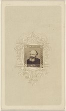 balding man with graying full beard; American; about 1870; Albumen silver print