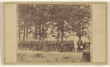 Micihigan(?, Camp nr. Washington 1861; Attributed to Mathew B. Brady, American, about 1823 - 1896, 1861; Albumen silver print