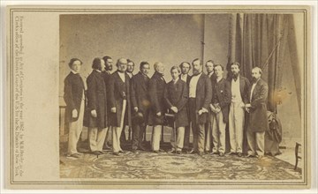 Group portrait of fourteen men standing; Mathew B. Brady, American, about 1823 - 1896, 1862; Albumen silver print