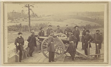 General Sherman & Staff Before Atlanta July 19, 1864; Mathew B. Brady, American, about 1823 - 1896, July 19, 1864; Albumen