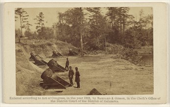 Battery, No. 4 - Near Yorktown, Mounting 10 13-inch Mortars, each weighing 20,000 pounds. South End; Barnard & Gibson; 1862
