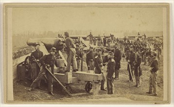 Fort Totten defenses of Washington; Attributed to Mathew B. Brady, American, about 1823 - 1896, about 1862; Albumen silver