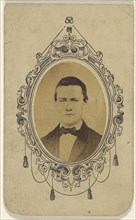 man in bow tie; American; about 1865; Albumen silver print