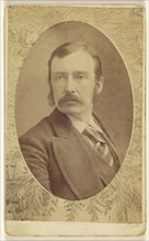 Man with moustache, printed in quasi-oval style; J. J. Abbott; about 1870; Albumen silver print