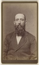 Balding man with full, long beard; W.A. Burger, American, active 1860s, 1860s; Albumen silver print