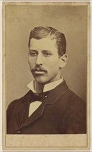 Portrait of a man with moustache; Charles H. Volquarts, American, active Plymouth, Wisconsin 1880s, about 1875; Albumen silver