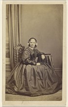 middle-aged woman, seated; Lloyd & Jefferson; 1860s; Albumen silver print