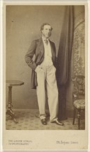 man, standing; The London School of Photography; 1870s; Albumen silver print