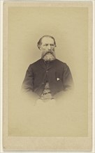 bearded man, in vignette style; Augustus Edwin Scales, American, born England, about 1834, 1860s; Albumen silver print