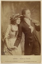Sophia, Vaudeville Theatre.,Couple in costume, standing; Window & Grove; about 1880; Albumen silver print