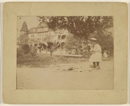 Gregory, baby in distance, San Gabriel, Cal. - 1892; American; 1892; Albumen silver print