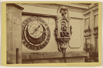 Lower Clock on Clock Tower, Bern, Switzerland; P. Does, Swiss, active 1880s, September 4, 1881; Albumen silver print