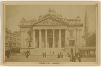 Bruxelles. La Bourse; Belgian; about 1880; Albumen silver print