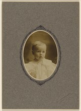 Portrait of a baby boy; Benjamin, American, active DeRuyter, New York 1900s, about 1900; Gelatin silver print