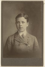 Portrait of a well-dressed young boy; about 1880; Platinum print