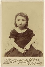 Little girl, seated; Hotchkiss, American, active Norwich, New York 1880s - 1890s, 1892; Albumen silver print