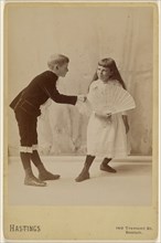 A young boy and girl dancing; George H. Hastings, American, about 1849 - 1931, 1880s; Albumen silver print