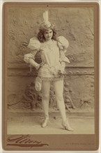 actress in costume, standing; Napoleon Sarony, American, born Canada, 1821 - 1896, about 1885; Albumen silver print
