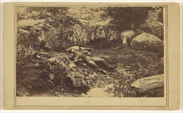 View of Slaughter Pen at Battle of Gettysburg; Alexander Gardner, American, born Scotland, 1821 - 1882, 1862; Albumen silver