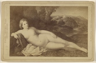 Palma Vecchio: Venus. Dresdner Gallerie; Hanns Hanfstaengl, German, 1820 - 1885, about 1875; Albumen silver print
