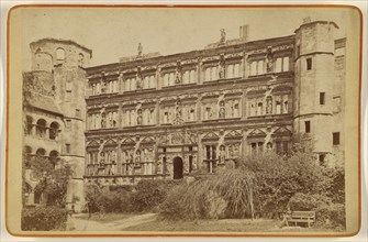 View of three-storey palace at Heidelberg, Germany; Eduard Lange, German, active 1880s, about 1875; Albumen silver print