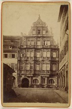 View of a building with the name Ritter, Heidelberg, Germany; Eduard Lange, German, active 1880s, about 1875; Albumen silver