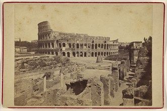 View of The Colosseum, Rome, Italy; Attributed to Michele Mang, Italian, active Rome, Italy 1860s, about 1875; Albumen silver