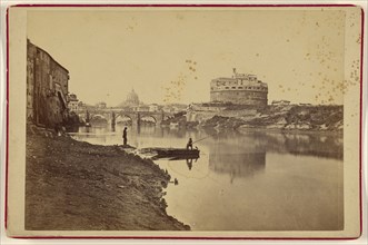Castle of St. Angelo, Rome; Attributed to Michele Mang, Italian, active Rome, Italy 1860s, about 1870; Albumen silver print