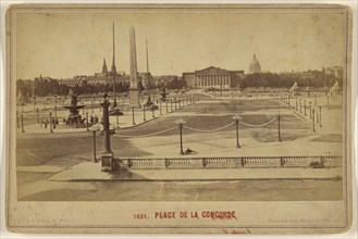 Place De La Concorde; Ernest Ladrey, French, active Paris, France 1860s, about 1875; Albumen silver print