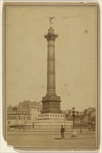 Colonne de Juillet, Place de la Bastille; Debitte & Hervè; about 1875; Albumen silver print