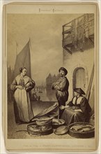 Porgh: Die Fischhandlerin(?, Franz S. Hanfstaengl, German, 1804 - 1877, about 1875; Albumen silver print