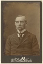 older man with long moustache; Edward J. Woolsey, American, active Bridgeport, Connecticut late 1860s, about 1875; Albumen