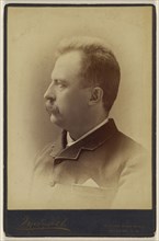 man with short-cropped hair and a moustache, in profile; Charles A. Meinerth, American, active 1880s, 1880s; Albumen silver