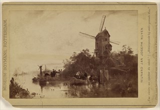 Wijnand Jan Joseph Nuyen painting of a windmill; Van Oelrichs & Von Poppinghausen; about 1875; Albumen silver print