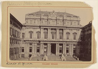 Palazzo Ducale at Genoa, Italy; Italian; about 1880; Collotype