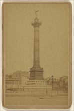Colonne de Juillet. Place de la Bastille; French; 1870s; Albumen silver print