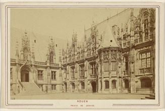 Rouen. Palais de Justice; Attributed to Le Comte, French, active Rouen, France 1860s, 1880s; Albumen silver print