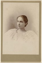 woman, in 3,4 profile; 1890s; Gelatin silver print