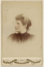 woman, in profile to left; Martin, American, active Chicago, Illinois 1890s, 1893; Hand-colored albumen silver print