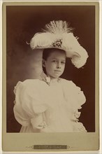 little girl in fancy white hat and dress; Steffens, American, active Chicago, Illinois 1880s - 1910s, 1880s; Gelatin silver