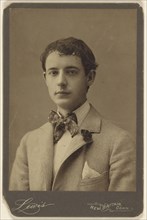 Walter Thomas young man in bow tie and carnation in lapel of coat; Lewis, American, active New Brian, Connecticut 1880s